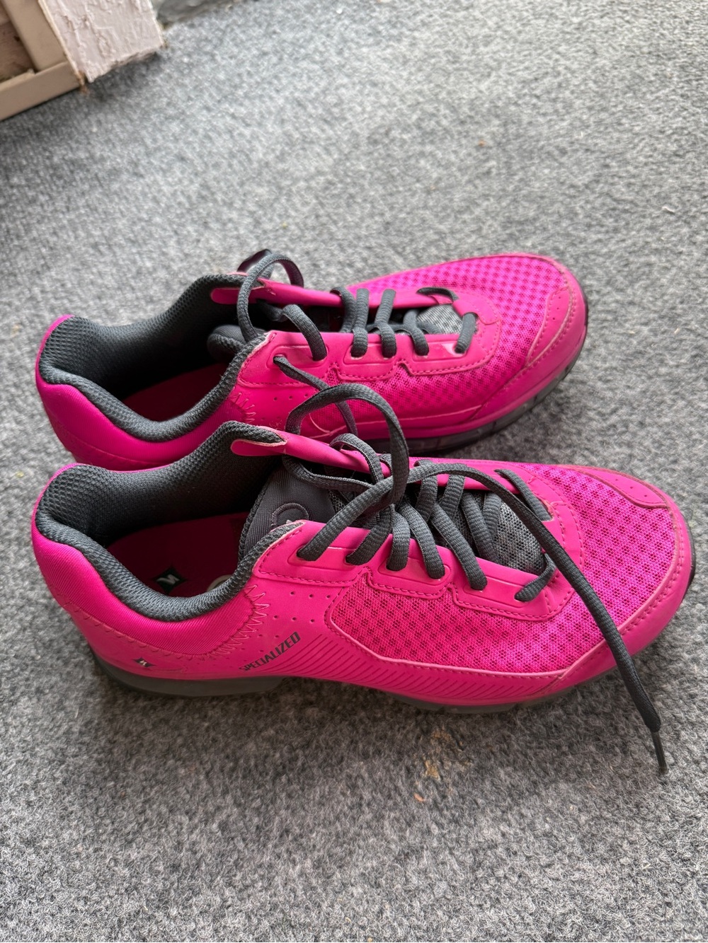 Specialized Women’s Hot Pink Athletic Shoes with Gray Accents